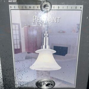 Hampton Bay Silver and White Pendant Lantern